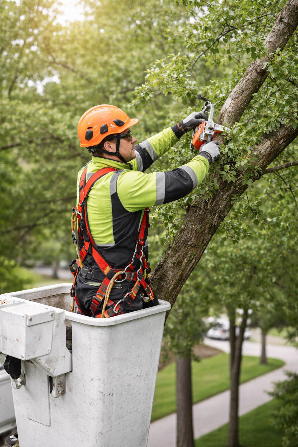 Tree pruning services in Kingston by professional arborist trimming branches safely